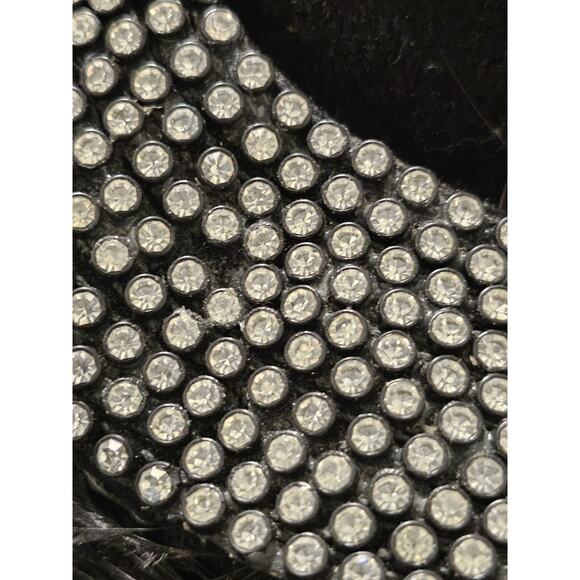 Jack McConnell Black Wool Felt Hat Rhinestones Feathers,Vintage Ladies\' Boutique